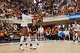 Texas Longhorns outside hitter Torrey Stafford (4) passes the ball as Texas volleyball plays Indiana in a Sweet 16 NCAA Tournament match in Gregory Gymnasium in Austin, Friday, Dec. 12, 2025. The Longhorns will advance to Elite Eight with a 3-0 win.