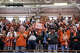 Fans cheer as Texas volleyball plays Indiana in a Sweet 16 NCAA Tournament match in Gregory Gymnasium in Austin, Friday, Dec. 12, 2025. The Longhorns will advance to Elite Eight with a 3-0 win.