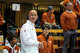 Texas Longhorns head coach Jeritt Elliott walks the court during the NCAA Regional Final volleyball match against Wisconsin at Gregory Gym on Sunday, Dec. 14, 2025 in Austin.