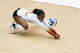 Texas Longhorns outside hitter Torrey Stafford (4) returns a serve during the NCAA Regional Final volleyball match against Wisconsin at Gregory Gym on Sunday, Dec. 14, 2025 in Austin.