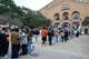 Fans wait in line for the NCAA Regional Final volleyball match between Texas and Wisconsin at Gregory Gym on Sunday, Dec. 14, 2025 in Austin.