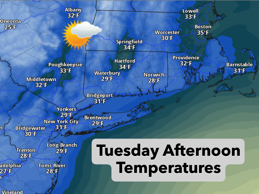 Bitter cold for one more day in CT before warmer weather returns