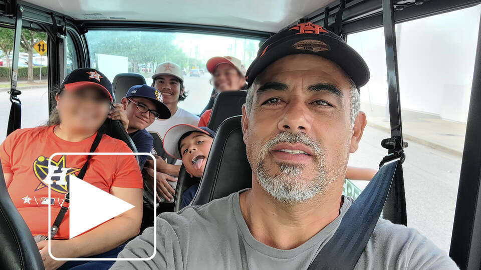 Luis and his family are seen in a family photo as they head to an Astros game in Houston, TX. The husband and father of 5 was detained by ICE on October, 24, 2025. He is being held at a U.S. Immigration and Customs Enforcement facility in Conroe, TX.