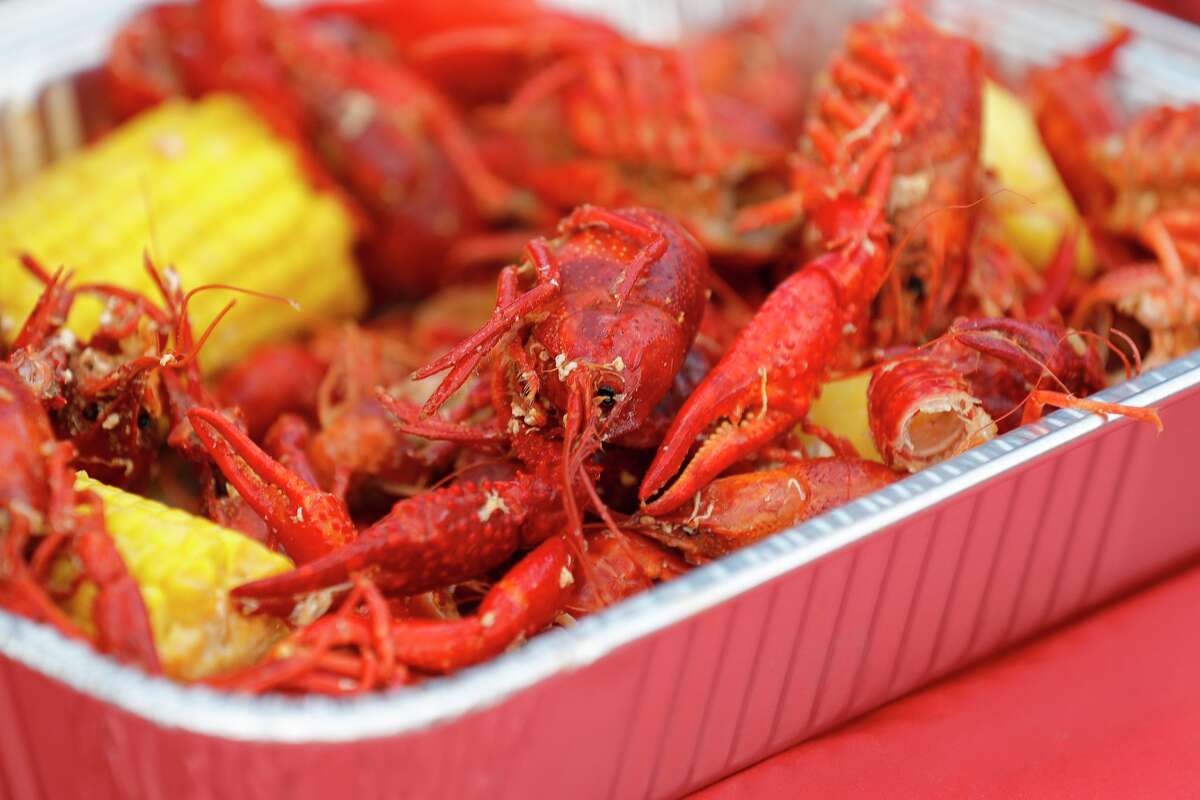 Crawfish are seen during the inaugural Crawfish Critic Cook-Off at Southern Star Brewing, Saturday, May 23, 2020, in Conroe.