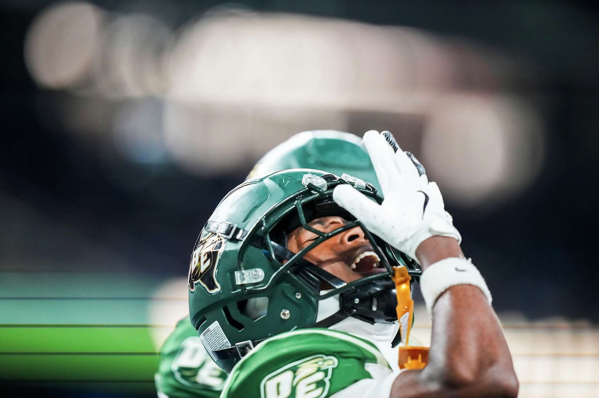 desoto football helmet (TX) High School Mini Riddell Speed Mini Helmet and Mask with High Quality Decals Curiosity Stream - 4th and