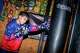 Jayden Hernandez, 15, hits the bag during their final conditioning session ahead of the USA Boxing National Championships at Let ‘Em Fly Boxing in Kyle, Texas, Nov. 19, 2025.