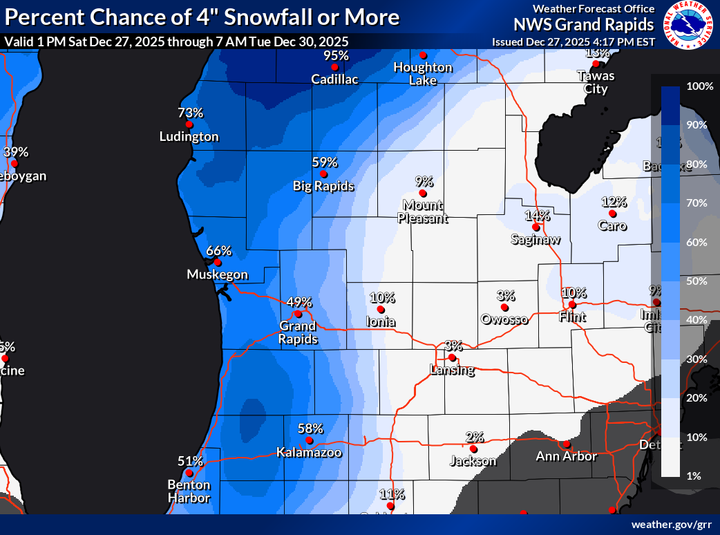 Watches issued as Michigan winter storm to bring blizzard, 65 mph wind