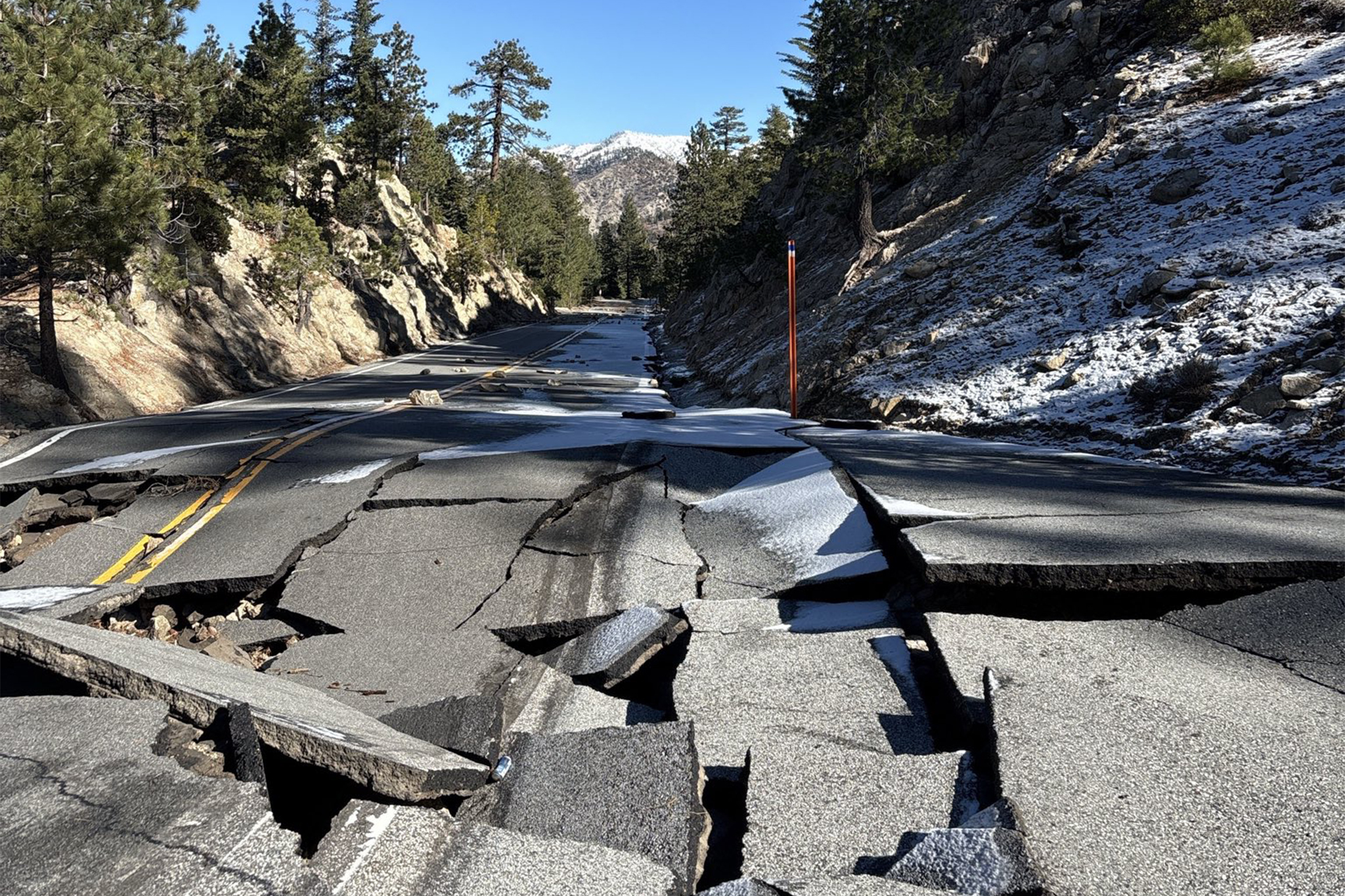 Calif. mountain highway used by millions 'destroyed' by heavy rainfall