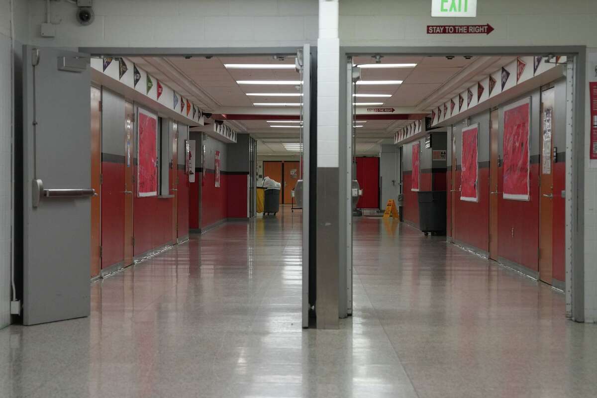 Hallway at Waltrip High School in Houston on Wednesday, Jan. 7, 2026.
