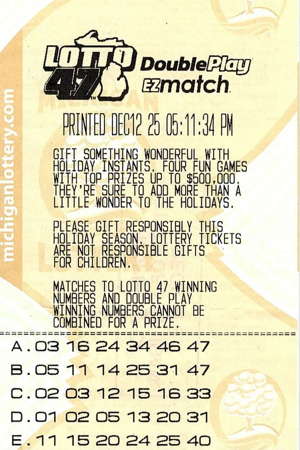Michigan Lotto 47 winner claims record 32.91M jackpot