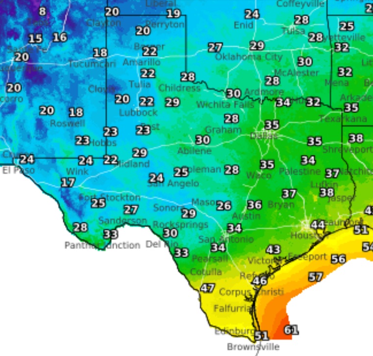 Three Rivers Tx Weather Map Rain and significantly cooler temperatures ahead in Laredo forecast