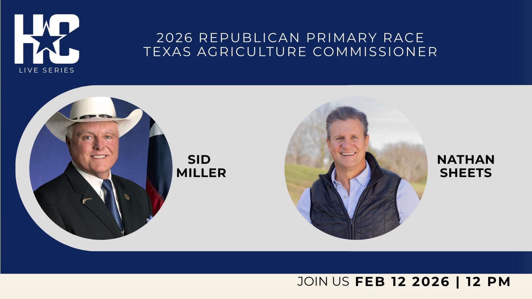 Commissioner Sid Miller and challenger Nathan Sheets join the Houston Chronicle to discuss the Texas primary race.
