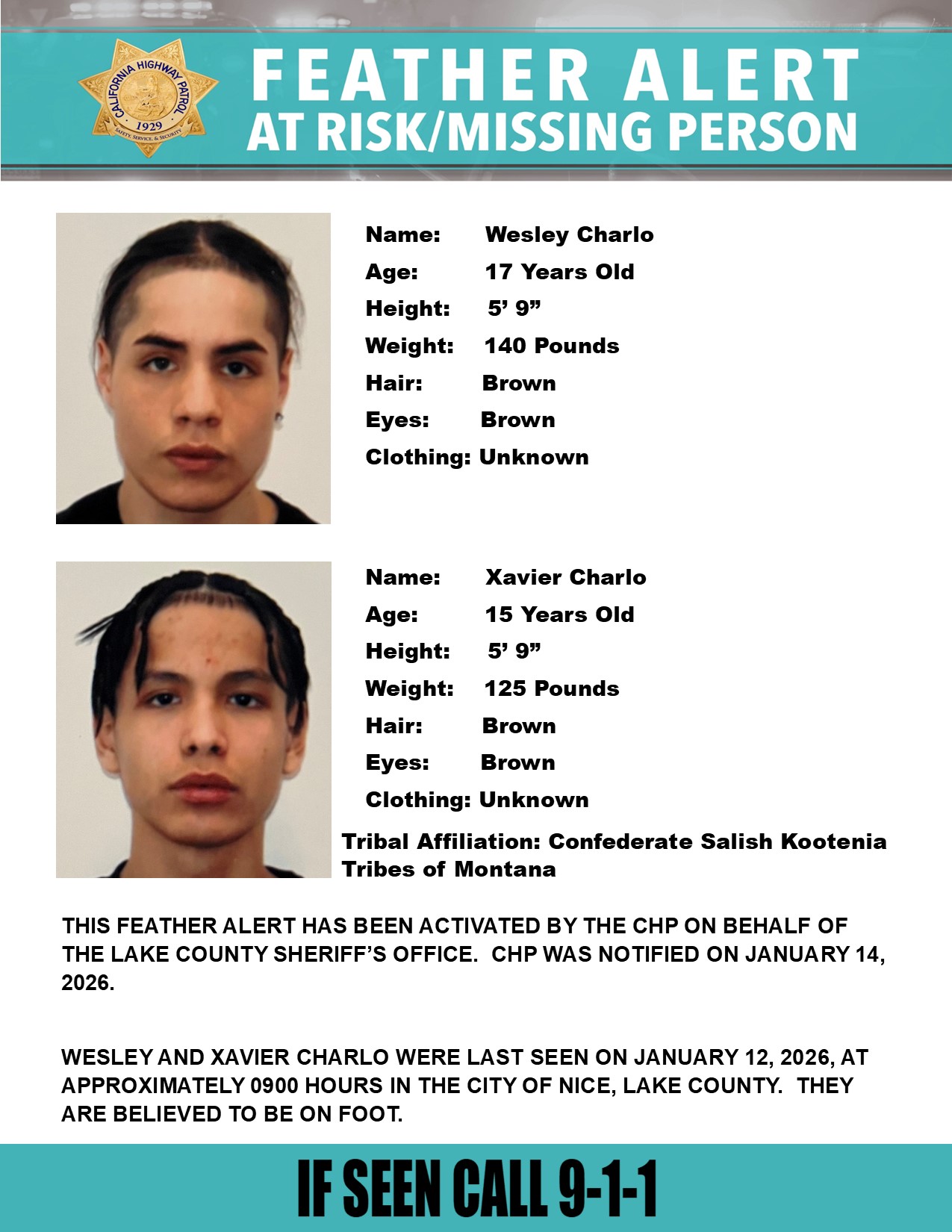 Regional: 2 Teens Reported Missing In Lake County In January Found