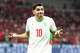 Brahim Díaz usai mencetak gol untuk Maroko melawan Kamerun di perempat final Piala Afrika, pada Jumat, 9 Januari 2026, di Rabat. (Foto AP/Mosa'ab Elshamy)