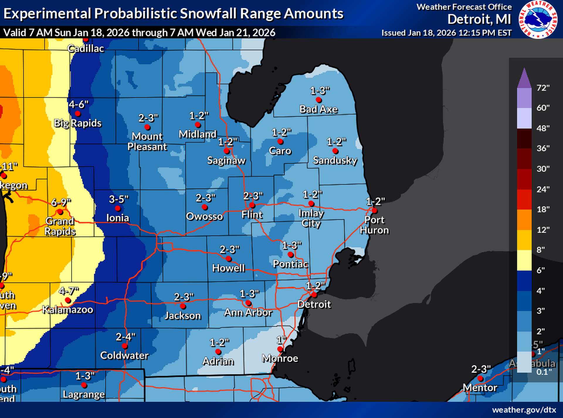 Warnings issued for Michigan as winter storm expected to start Sunday