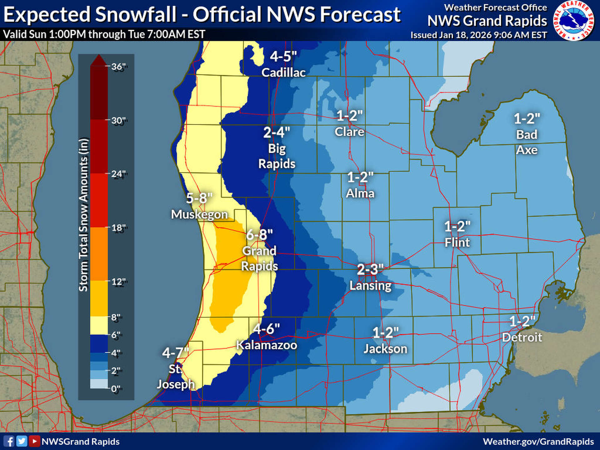 Warnings issued for Michigan as winter storm expected to start Sunday