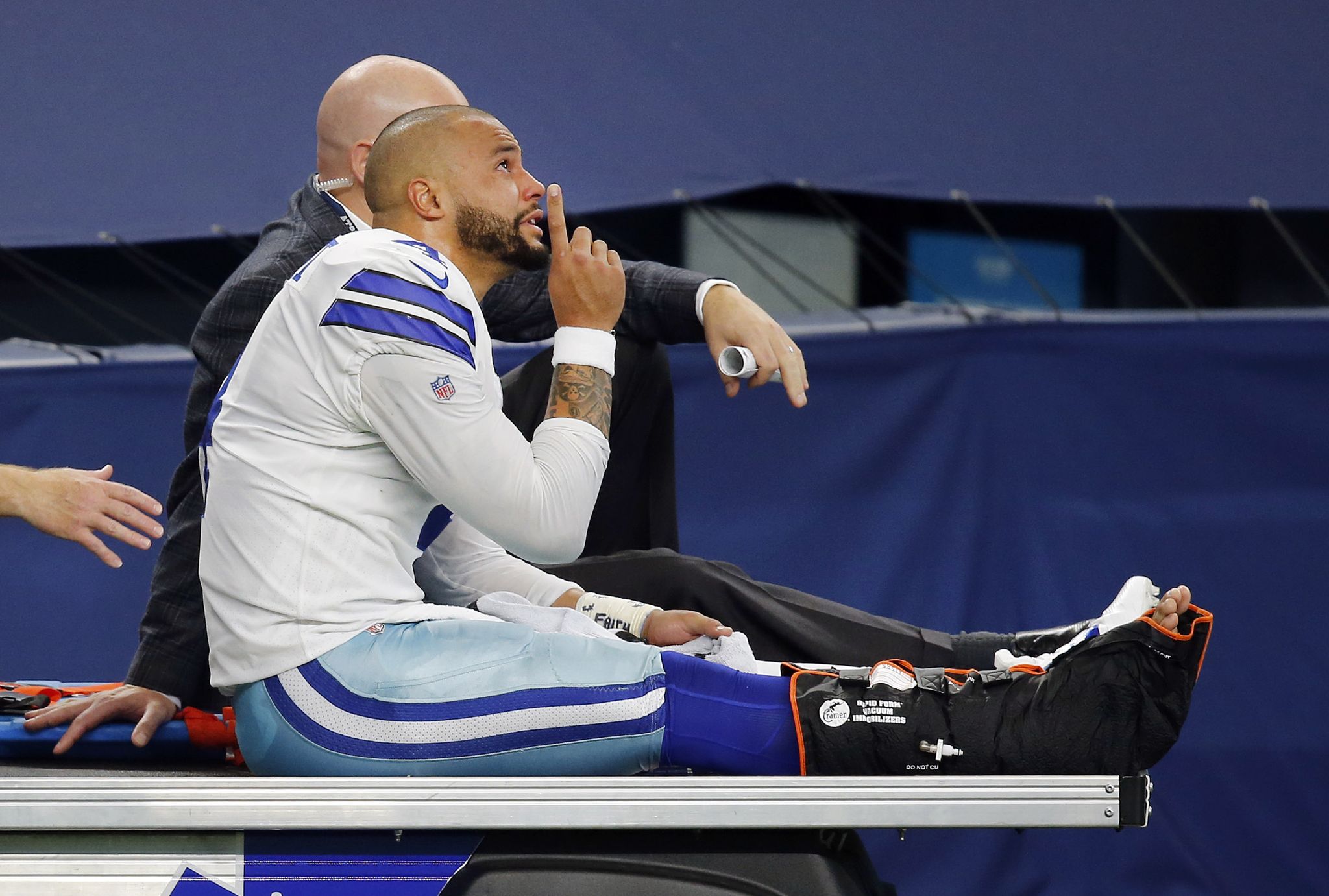 Big win, bigger loss: Cowboys, Dak Prescott let emotions flow after QB ...