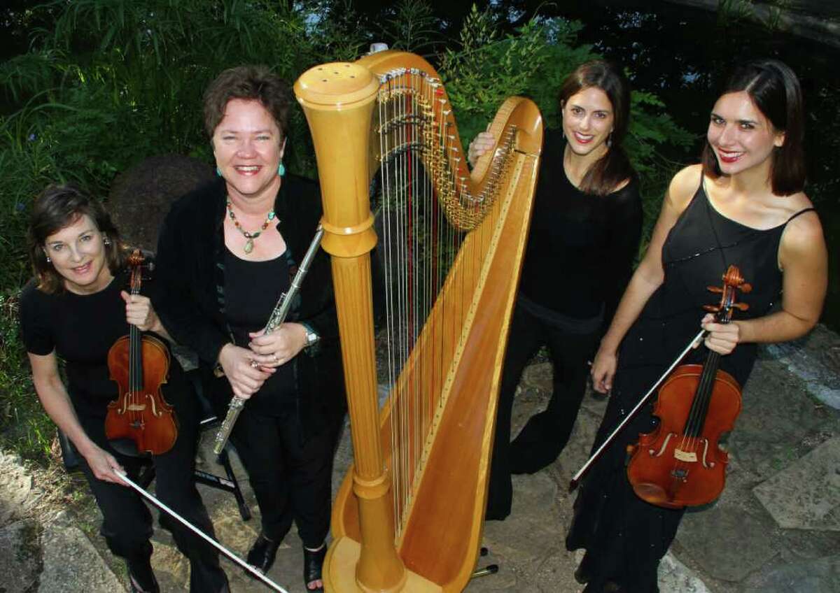 Musical Offerings -- from left, violinist Joan Christenson, flutist Martha Fabrique, harpist Rachel Farris and violist Lauren Magnus -- will perform at the McNay Art Museum.