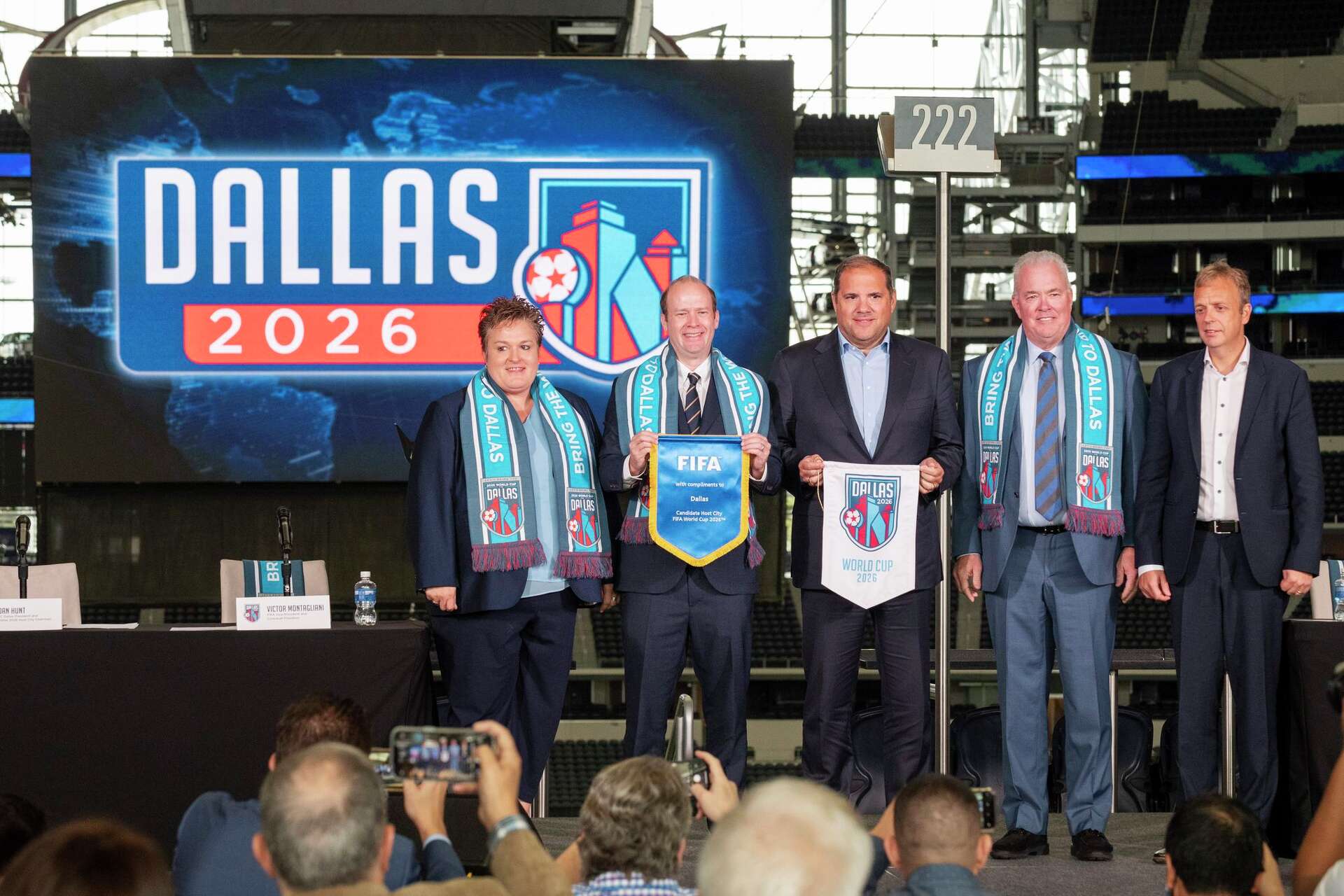 FIFA executives toured AT&T Stadium in Arlington on Sunday, and visited  Frisco's Toyota Stadium and Fair Park on Saturday as Dallas makes its pitch  as a host city for the 2026 World