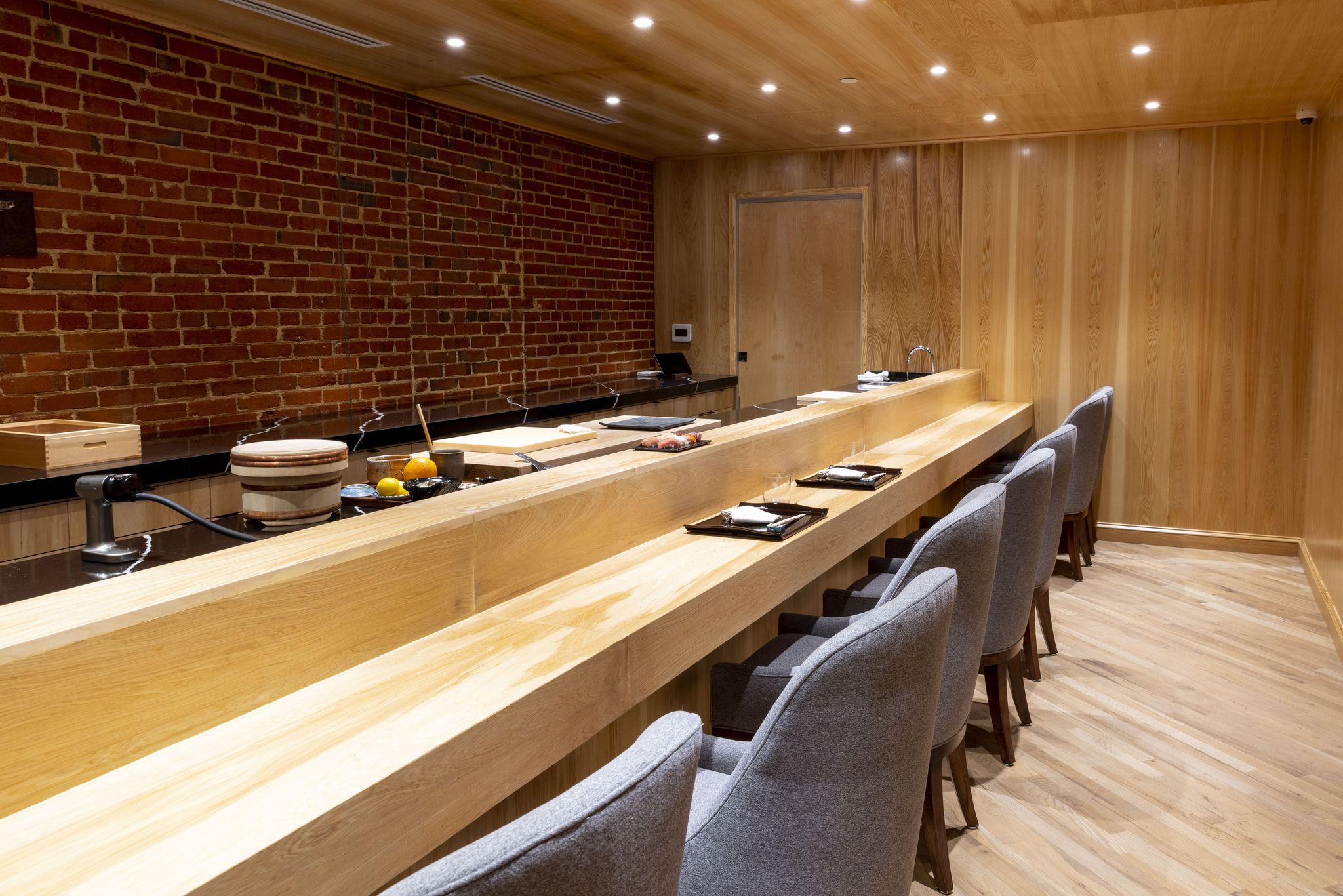 Inside the tiny, 10-seat restaurant, Tatsu Dallas