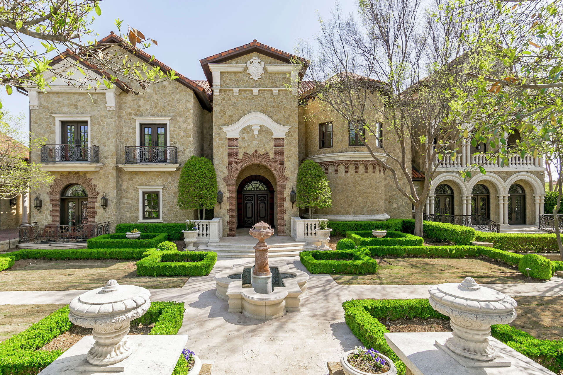 This Flower Mound home has a basketball court, wine cellar and