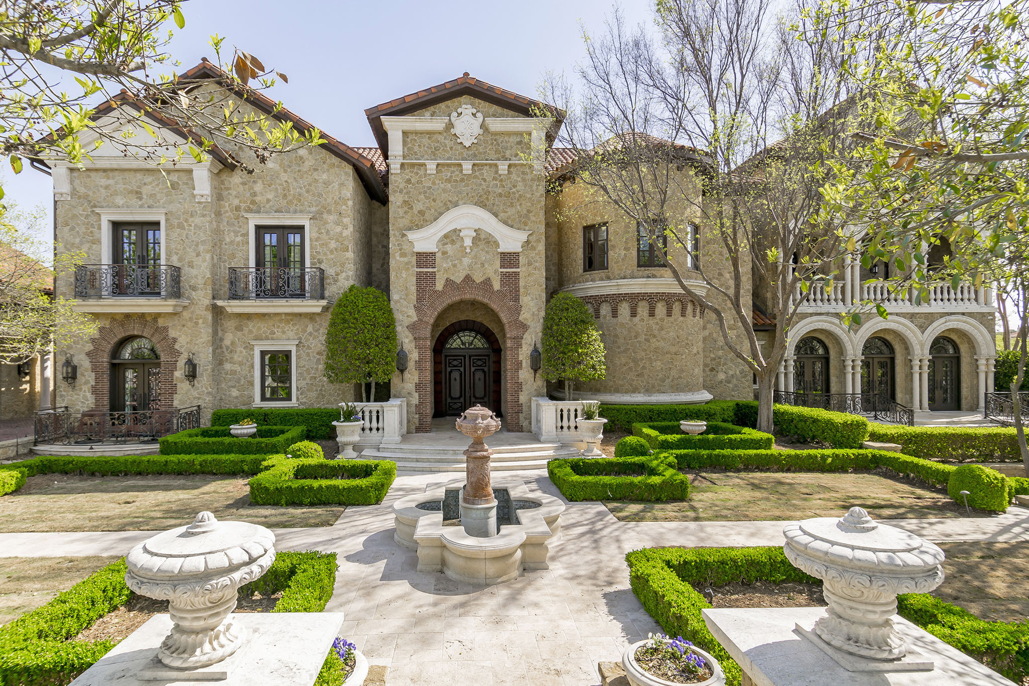 This Flower Mound home has a basketball court, wine cellar and
