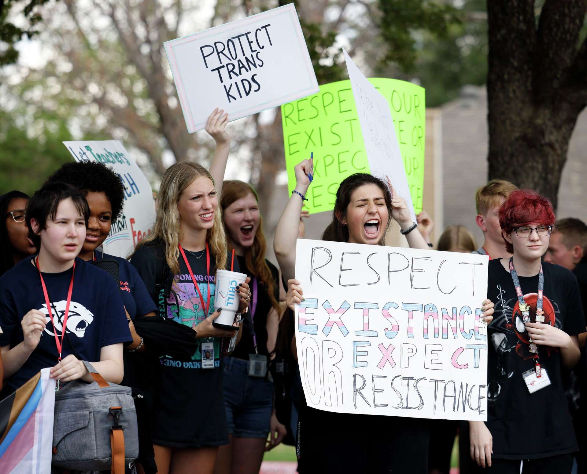 Grapevine students walk out in protest of 'transphobic' policies