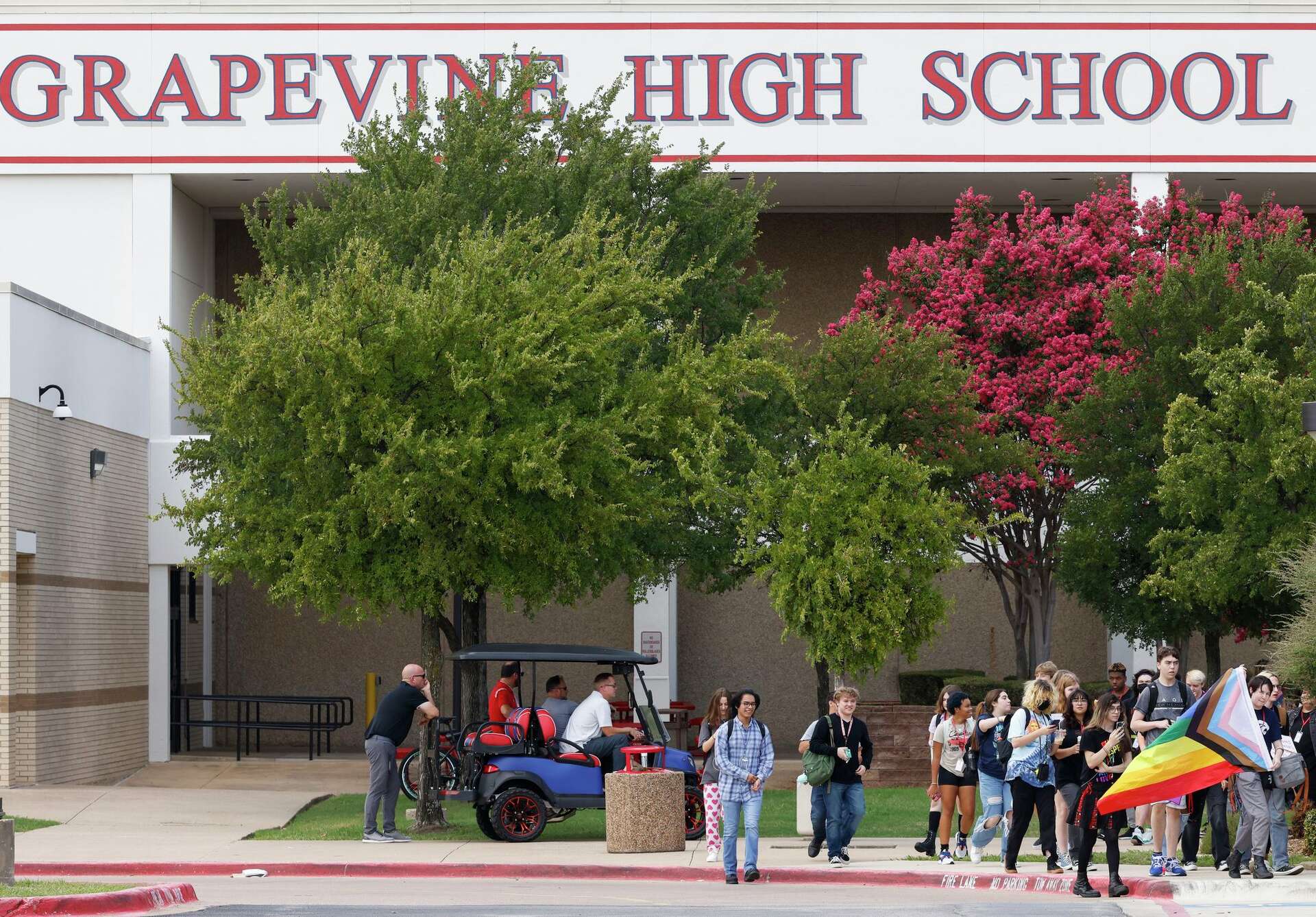 Grapevine students walk out in protest of 'transphobic' policies