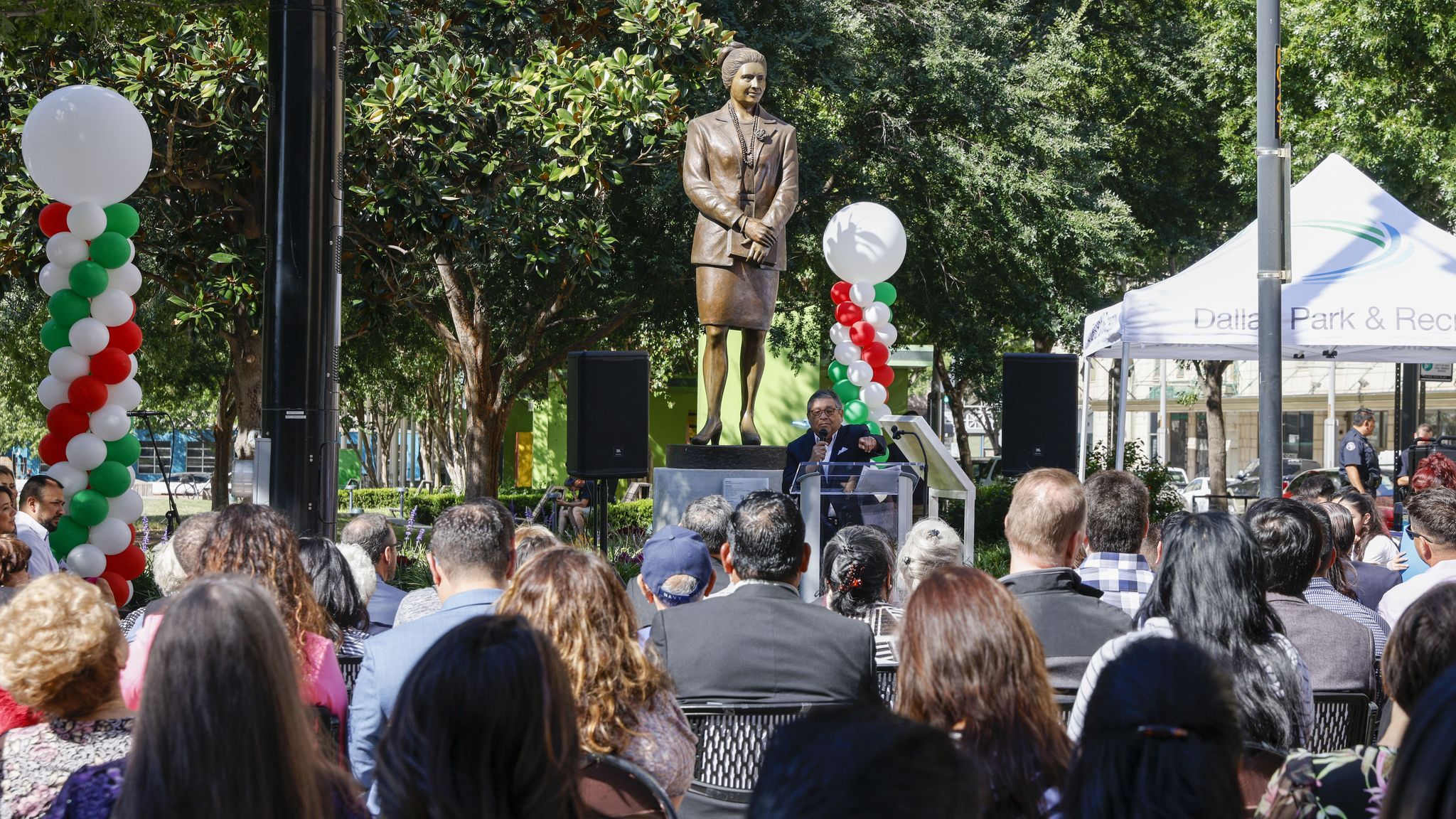 Celebration of the Adelfa Botello Callejo statue at Main Street Garden ...