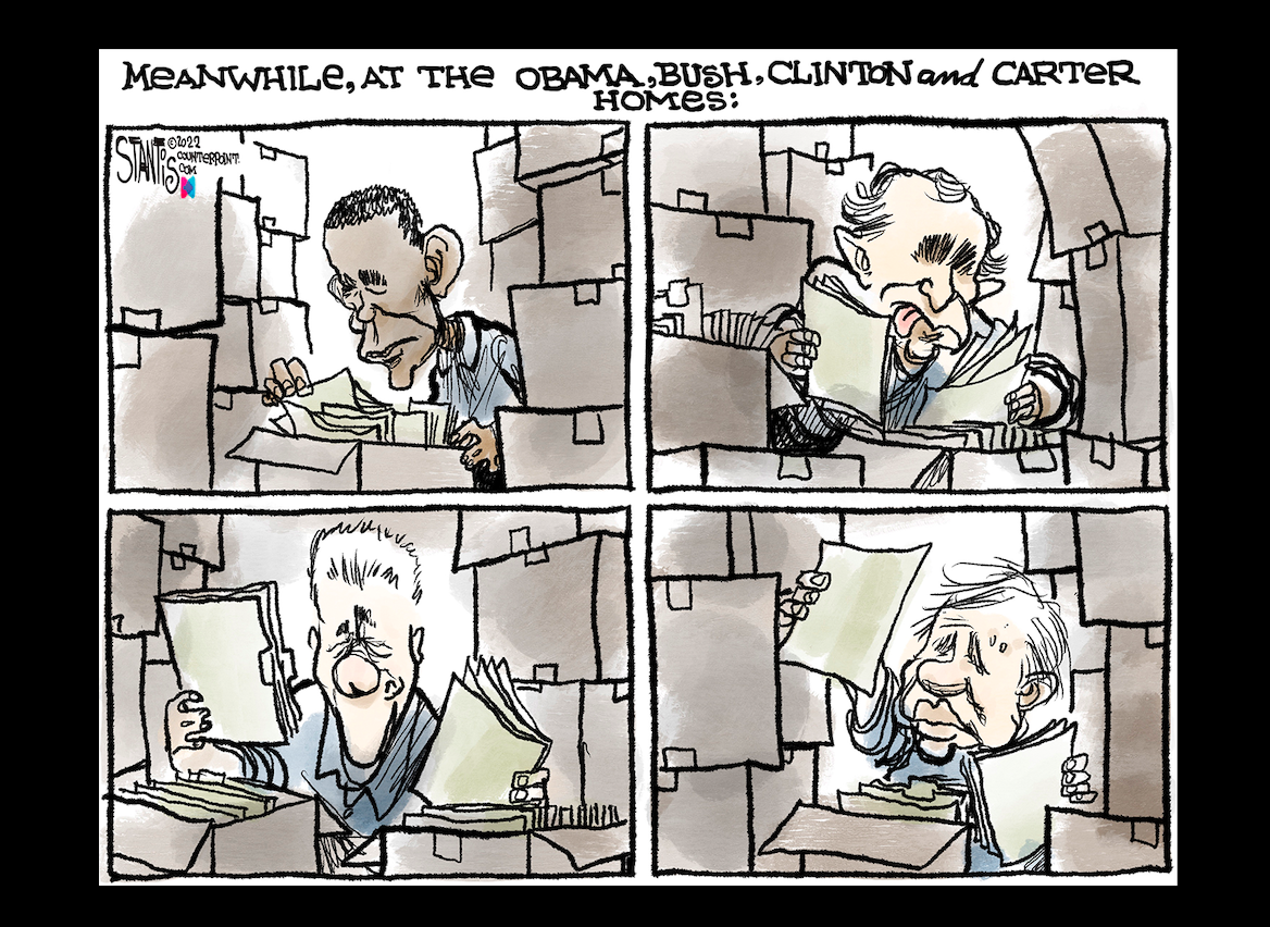 Editorial cartoon: Classified documents