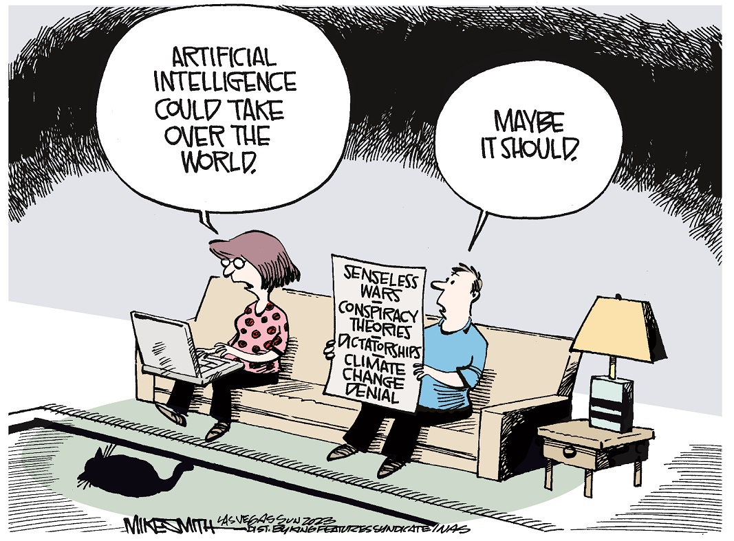 Algorithm News Cartoon Editorial cartoon: Artificial intelligence