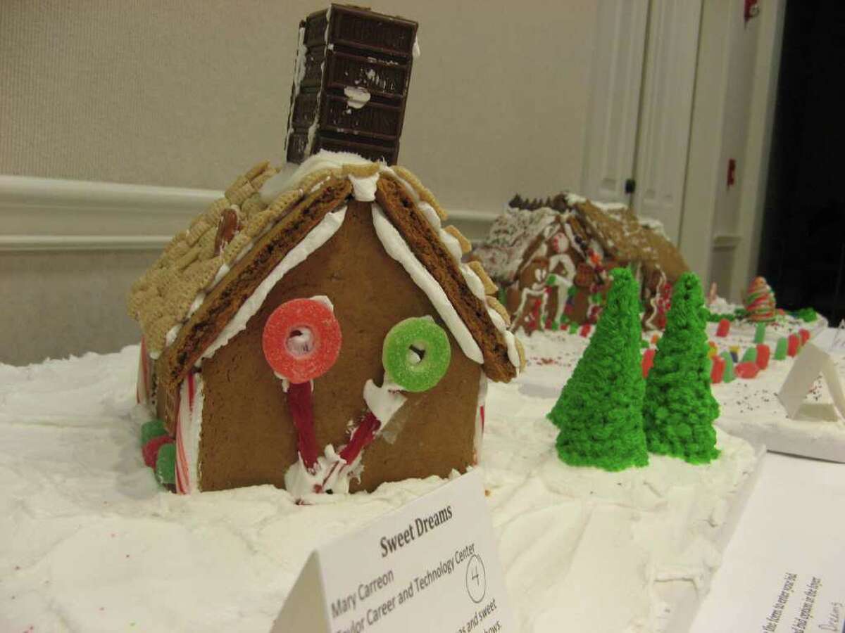 Gingerbread houses at the McFaddin-Ward House Visitor Center