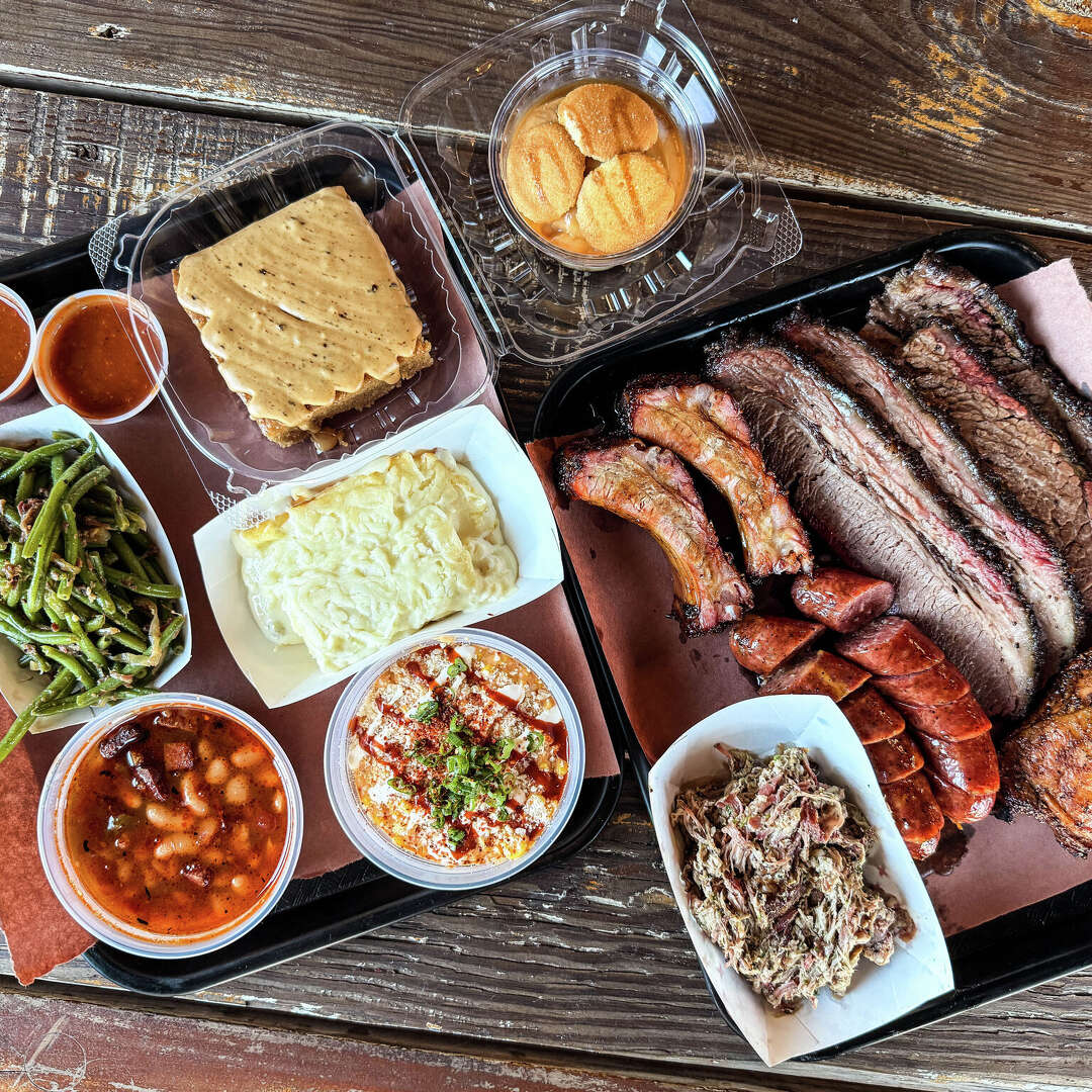 Trays of barbecue and sides at Eastbound Barbecue
