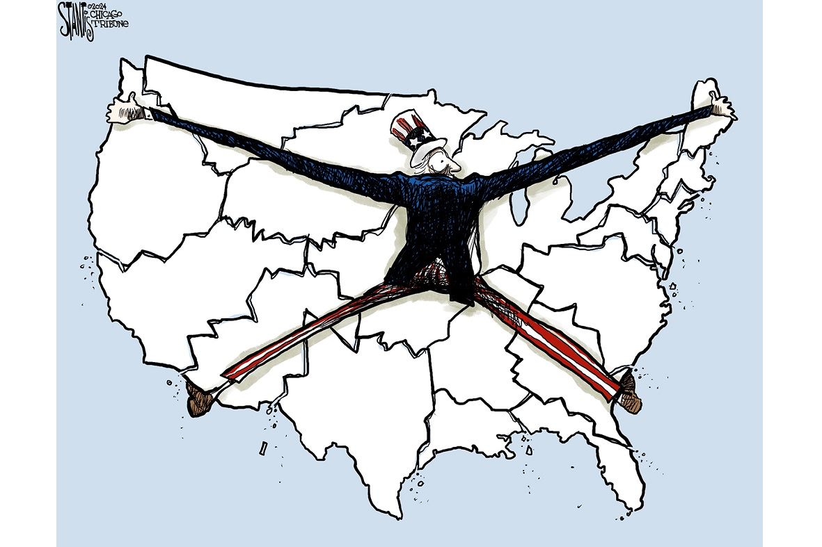 Editorial cartoon: Holding America together