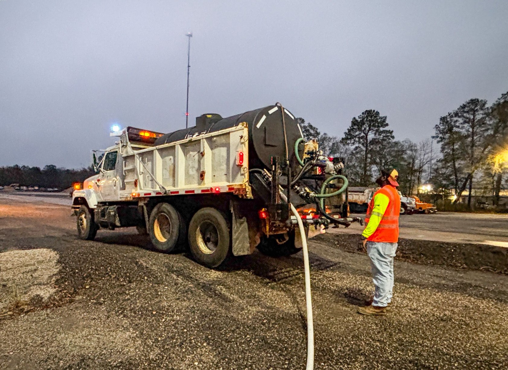 TxDOT Beaumont pre-treats roads ahead of winter storm