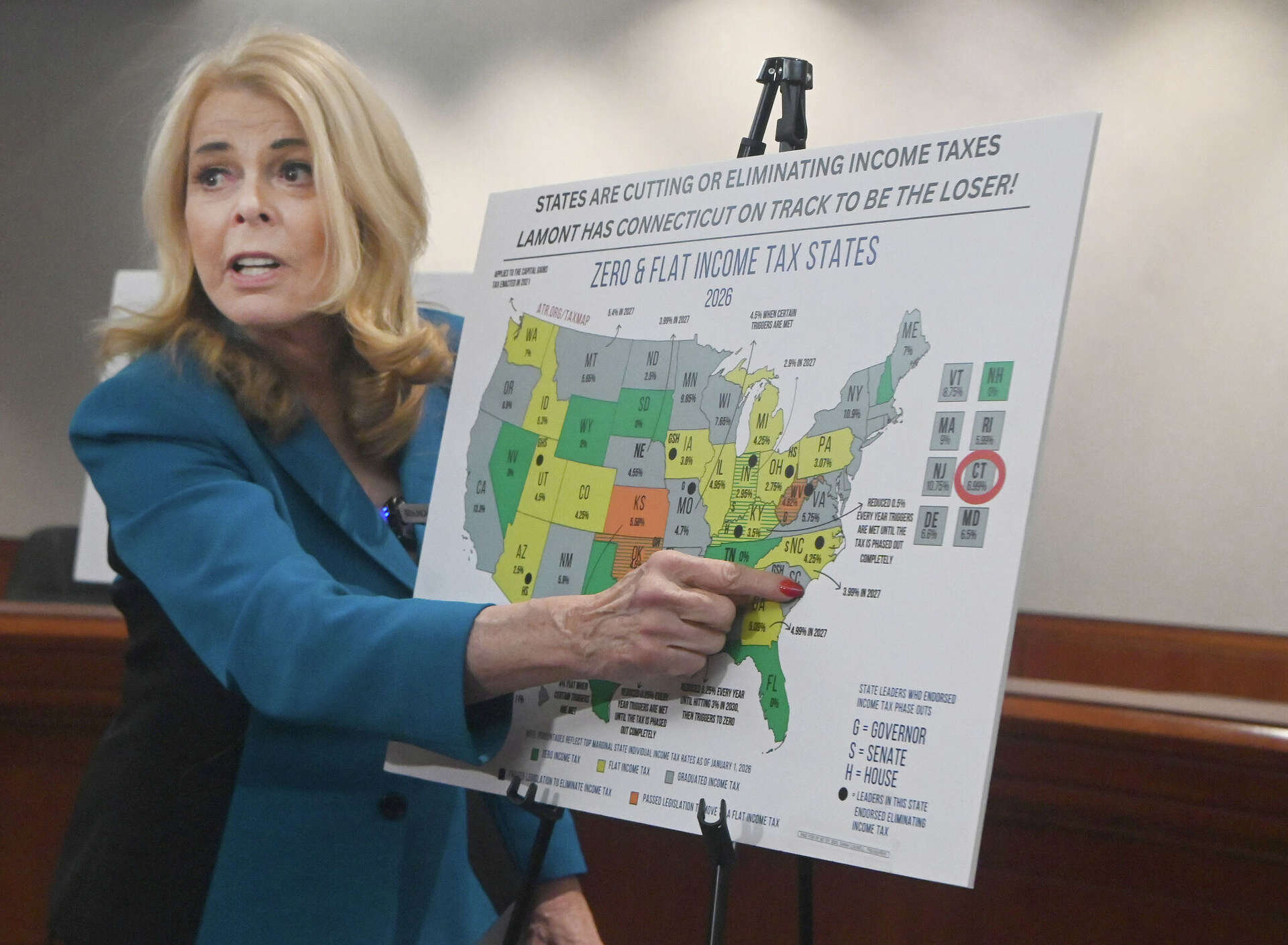 CT GOP candidate McCaughey pledges to eliminate state income tax