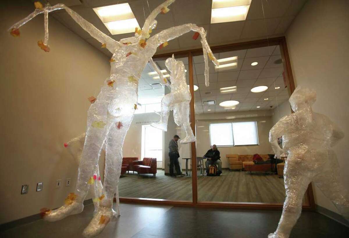 Stuck on art Housatonic students make sculptures from tape
