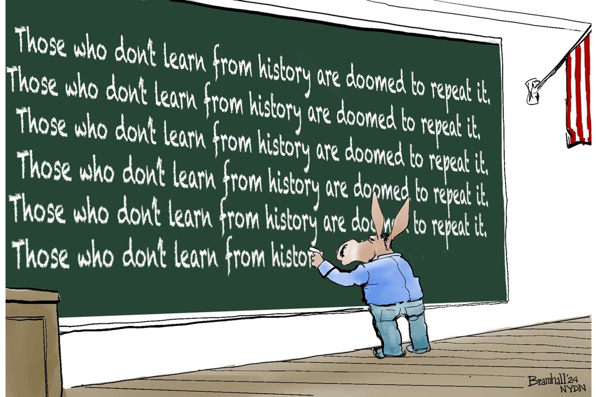 Development History Cartoon Editorial Cartoon: Lessons of history