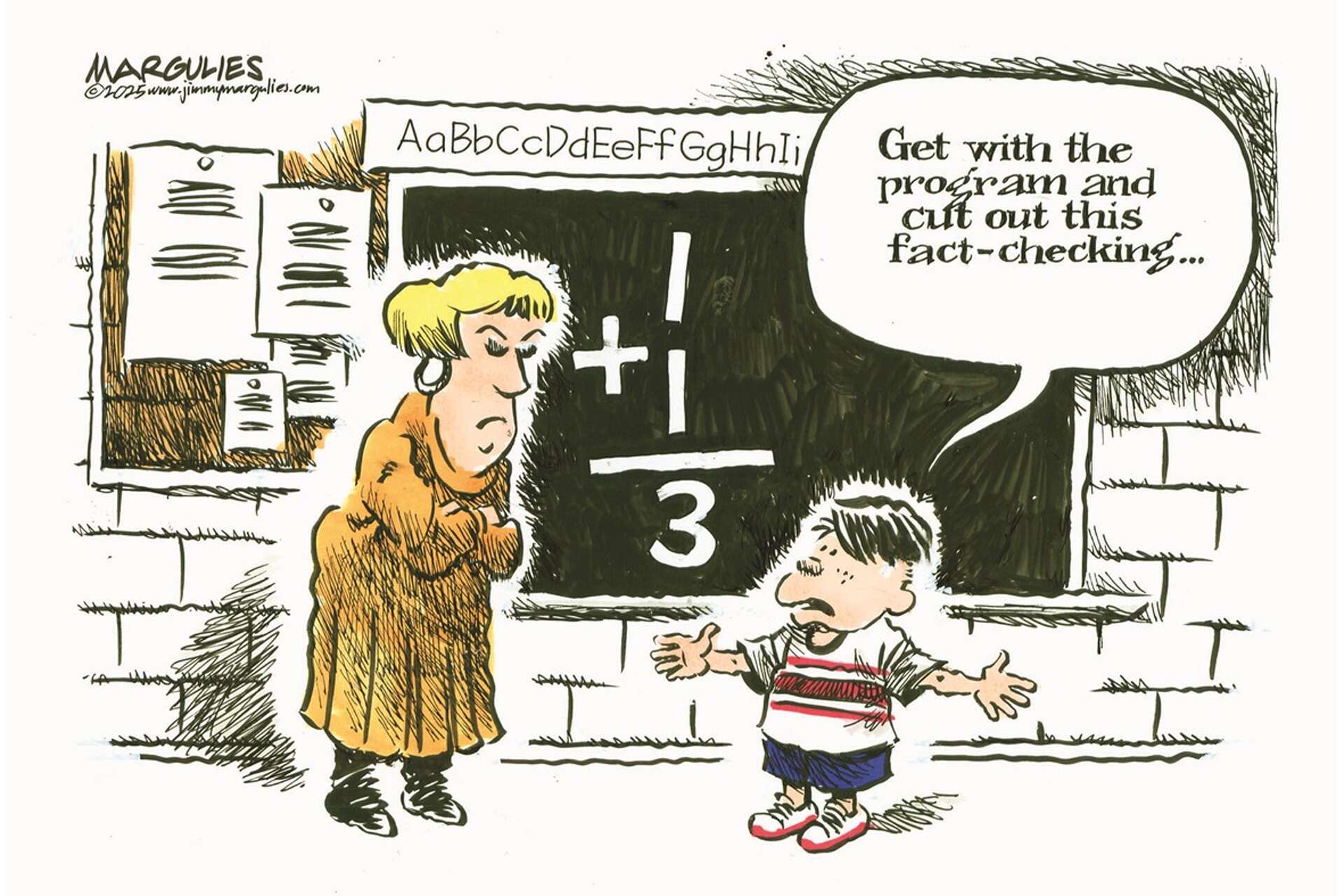 Editorial cartoon: Cut the fact-checking