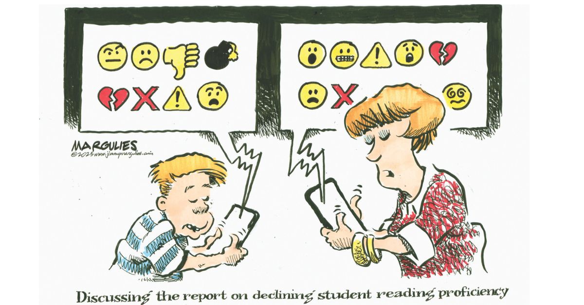Alert Read Carttons Editorial cartoon: Our reading habits, explained