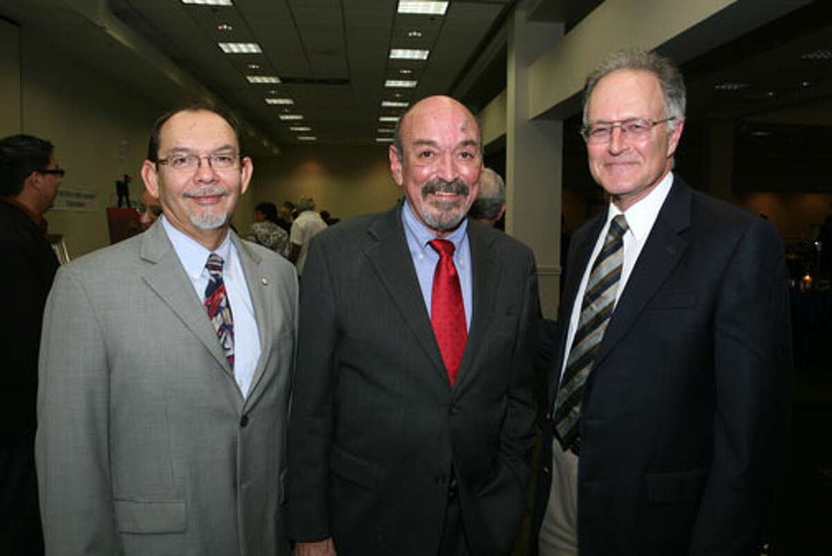 Henry Flores, St. Mary's Univeristy Dean of Graduate School, Carlos Guerra, Honoree and Bill Israel, St. Mary's University Journalism Instructor, were at the Carlos Guerra Scholarship event on September 24, 2010 at the El Tropicana Hotel. Photo special to the Express-News