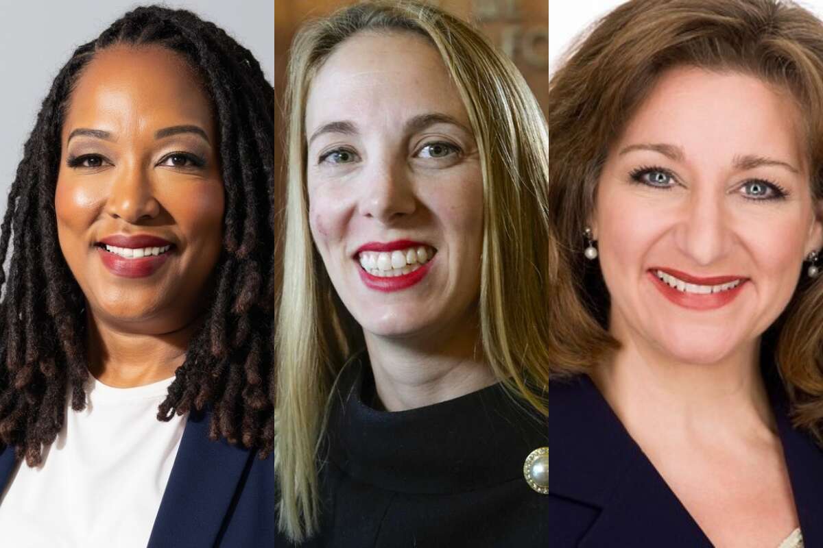 Harris County attorney candidates, from left to right: Judge Audrie Lawton-Evans, Houston City Council Member Abbie Kamin, Jacqueline Lucci Smith. 