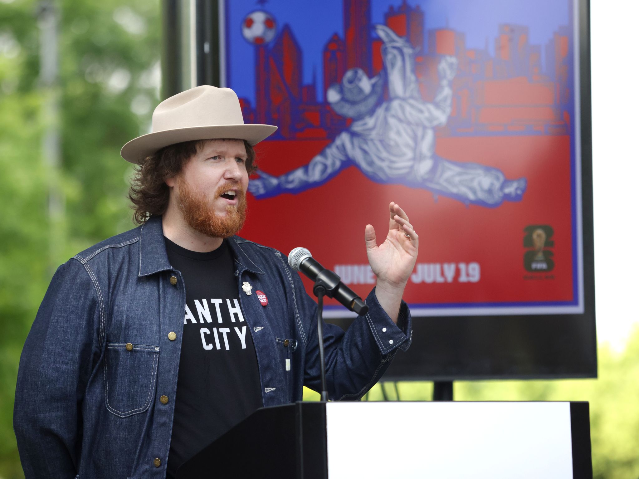 Photos: FIFA unveils bicycle-kicking cowboy in official Dallas