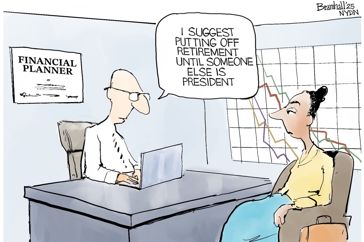 Editorial cartoon: Retirement