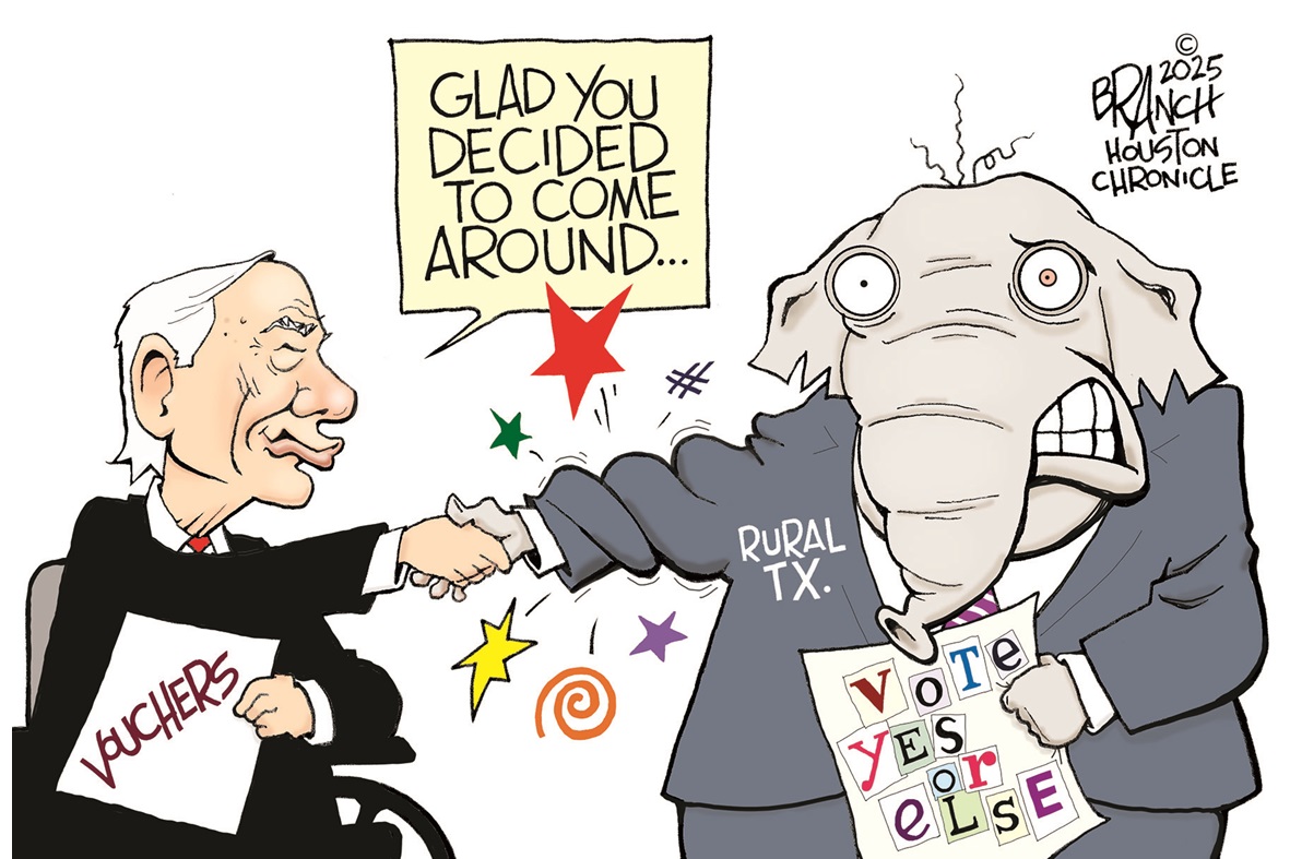Editorial cartoon: Vouchers pass