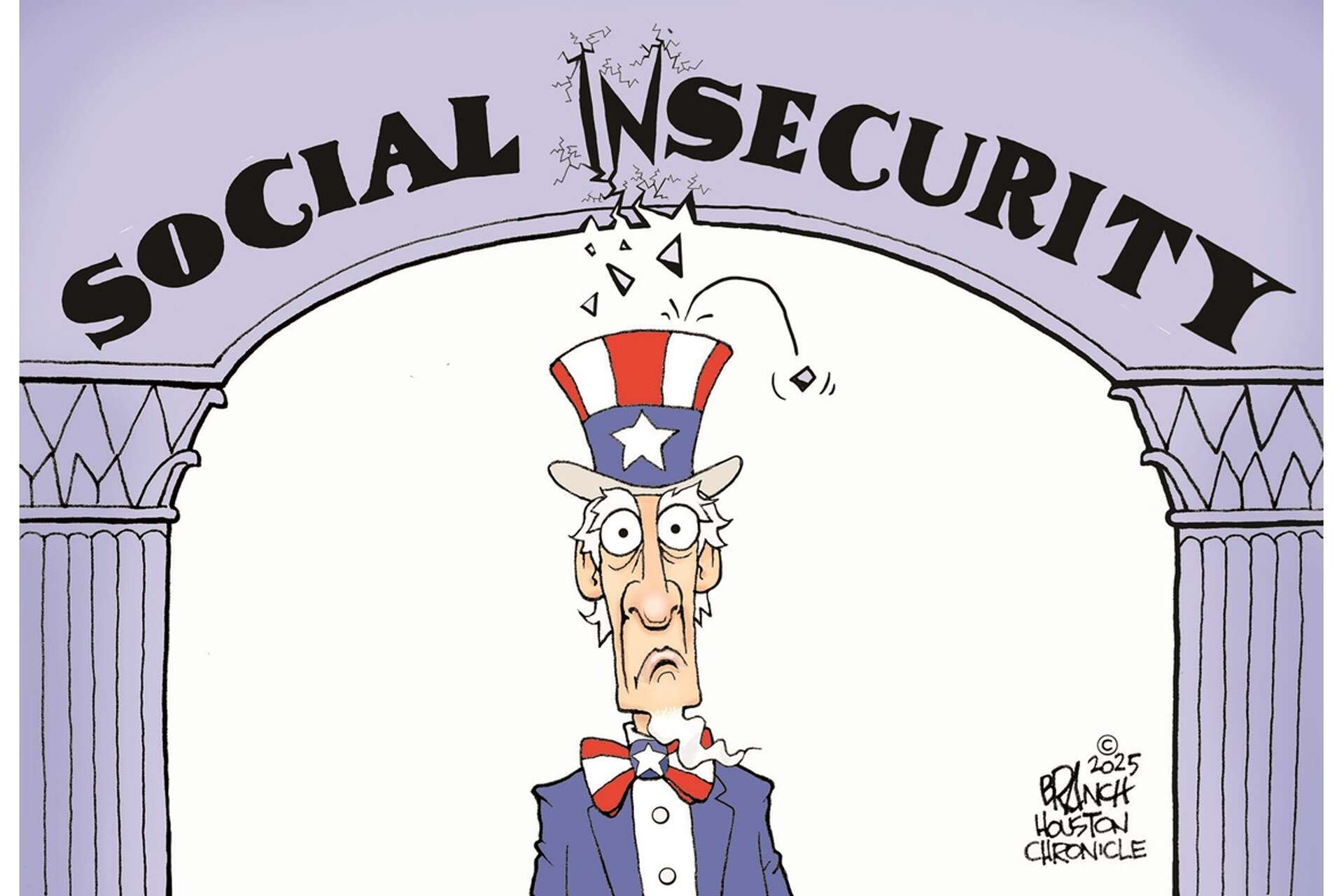 Editorial cartoon: Social insecurity