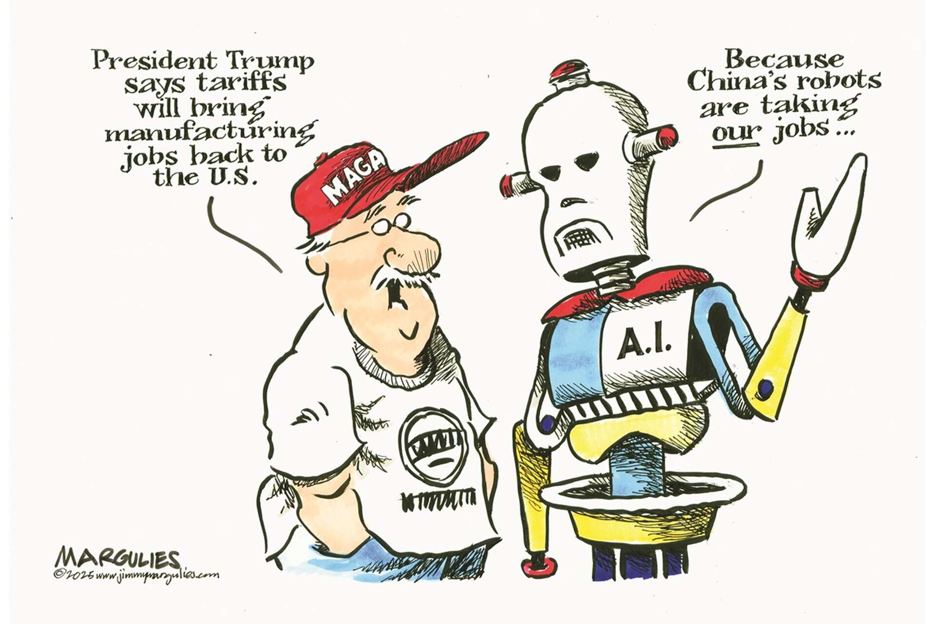 Algorithm News Cartoon Editorial cartoon: AI job loss