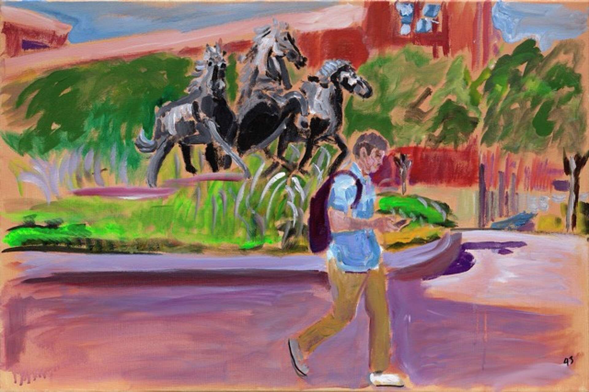 Former President George W. Bush paints a colorful portrait of SMU