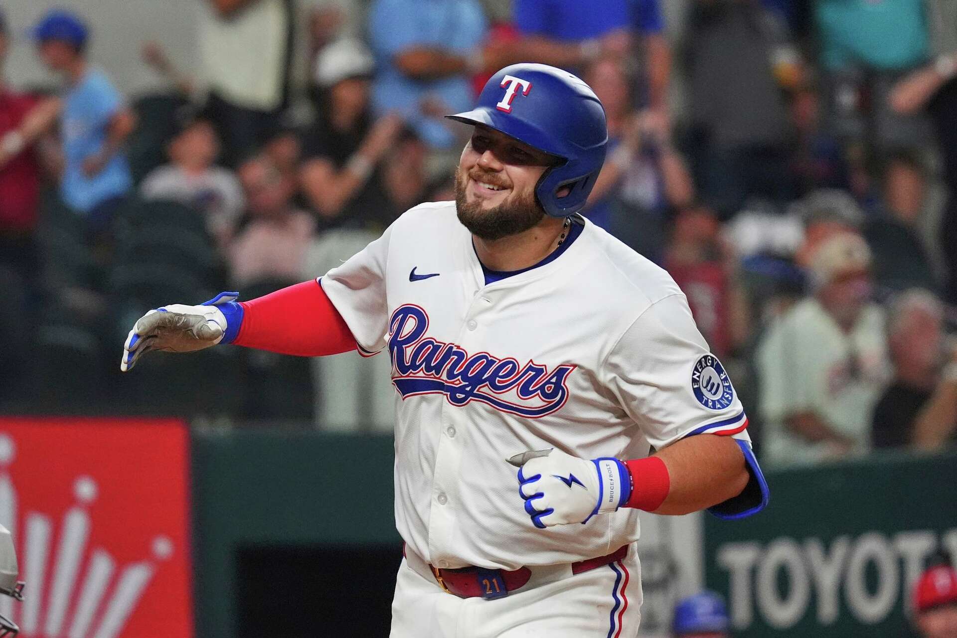 'Confident, more relaxed' Jake Burger debuts in Rangers-Astros rivalry ...