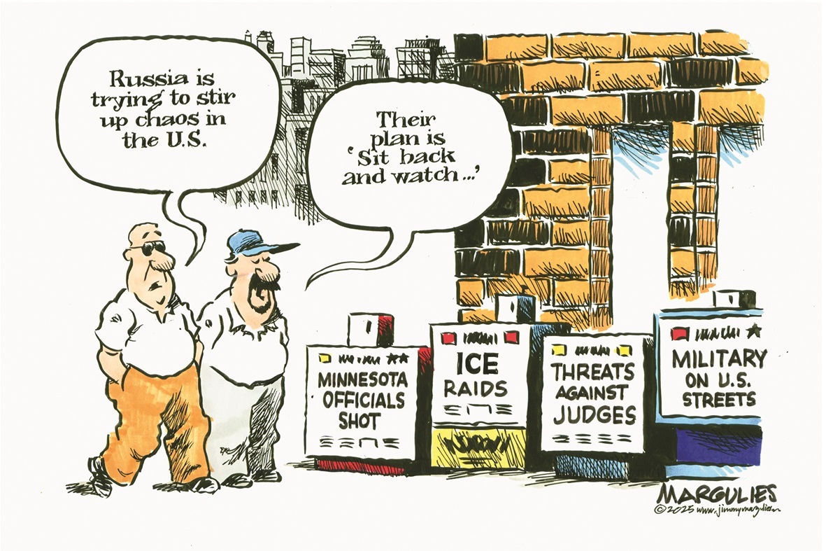 Editorial cartoon: No interference required